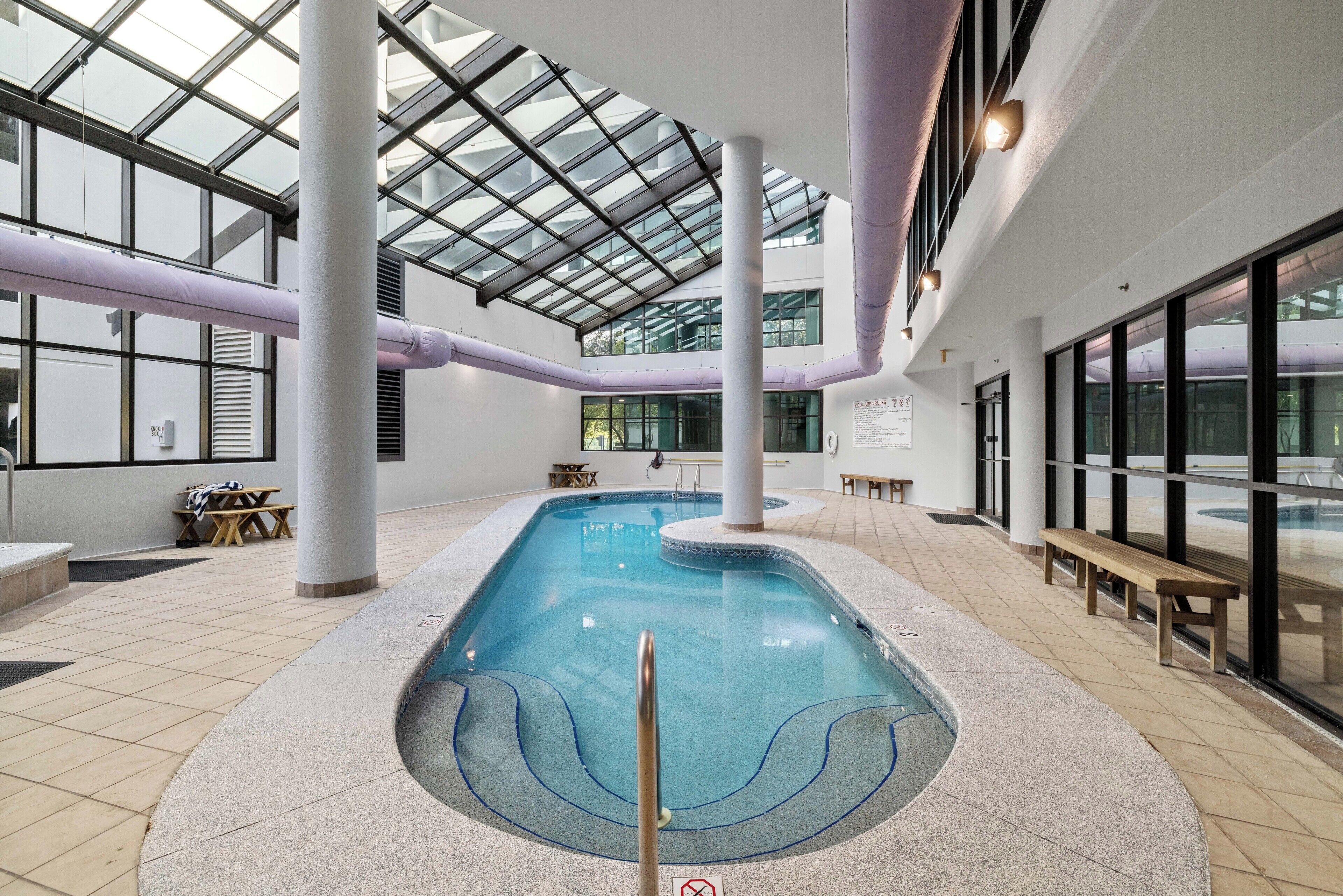 Indoor pool, a heated pool