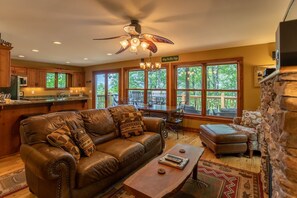 Cabin, Multiple Beds, Patio, Mountain View (A Peak of Heaven) | Living area - A Peak of Heaven (Boone)