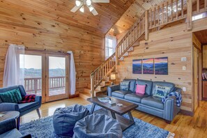 House, Multiple Beds, Hot Tub, Mountain View (Misty Mornings Escape) | Living area - Misty Mornings Escape (Boone)