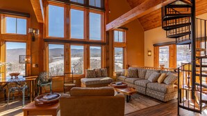 House, Multiple Beds, Patio, Mountain View (Mio Nido at Eagles Nest) | Living area | Fireplace - Mio Nido at Eagles Nest (Banner Elk)
