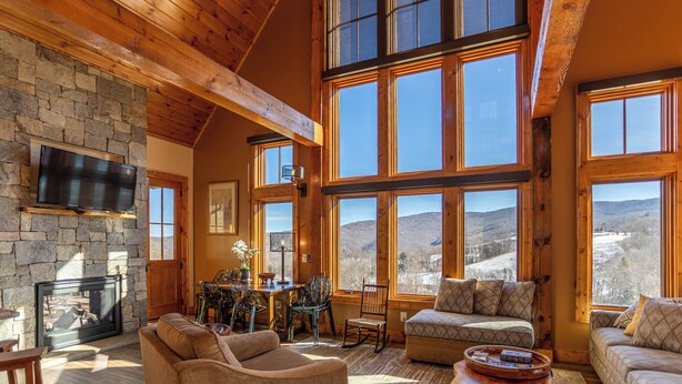 House, Multiple Beds, Patio, Mountain View (Mio Nido at Eagles Nest) | Living area | Fireplace - Mio Nido at Eagles Nest (Banner Elk)