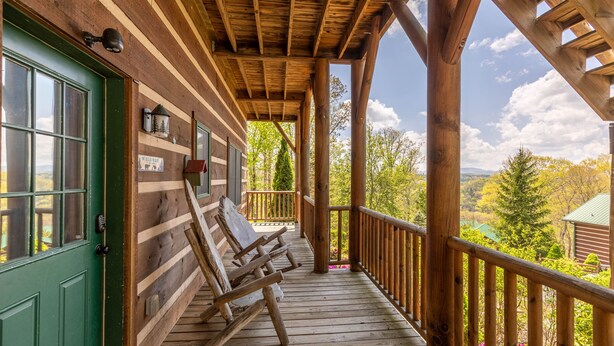 Cabin, Multiple Beds, Hot Tub, Mountain View (A Moon River View) | Balcony view - A Moon River View (Boone)
