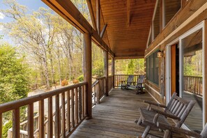 Cabin, Multiple Beds, Hot Tub, Mountain View (A Moon River View) | Balcony view