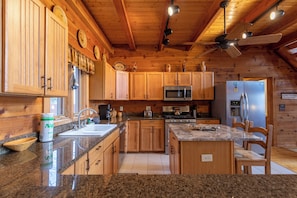 Cabin, Multiple Beds, Hot Tub, Mountain View (Raccoon's Paw Lodge) | Private kitchen - Raccoon's Paw Lodge (Boone)
