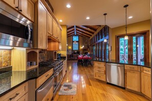 House, Multiple Beds, Hot Tub, Mountain View (Mountain Camp) | Private kitchen - Mountain Camp (Blowing Rock)