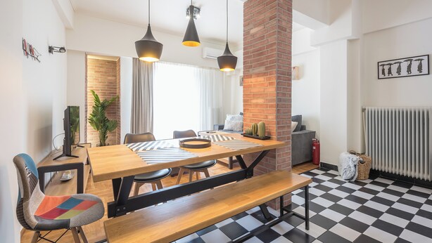 Apartemen Comfort, 1 Tempat Tidur Double dengan tempat tidur Sofa, Bebas Asap Rokok, balkon | Makan di kamar