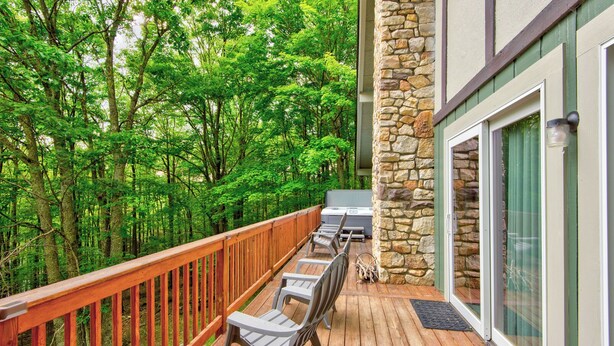 Casa, letti multipli, idromassaggio, vista montagna (Southern Buffalo) | Balcone
