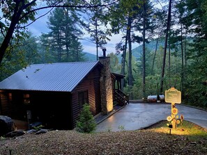 Property grounds - Peaceful Mountain Views & Stream Sounds, Fire Pit Terrace, Hot Tub, Game Room (Cherry Log)