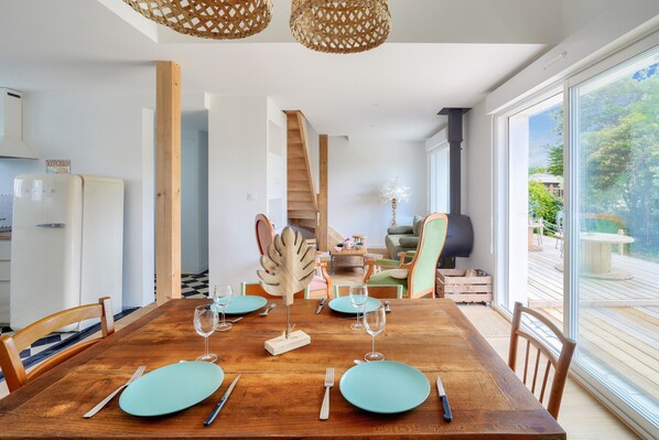 Dining - Lovely house for 4 300m from the beach and pond (Ile Tudy)