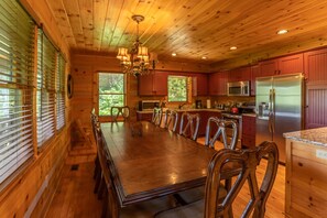 Cabin, Multiple Beds, Hot Tub, Mountain View (A Positive Outlook) | Dining - A Positive Outlook (Vilas)