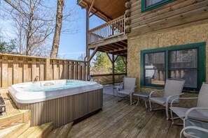 Cabin, Multiple Beds, Hot Tub, Mountain View (A Mountain Hideaway) | Terrace/patio - A Mountain Hideaway (Blowing Rock)