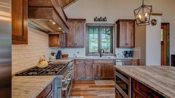 Cabin, Multiple Beds, Hot Tub, Mountain View (Firefly Springs at Eagles Nest) | Private kitchen | Coffee/tea maker