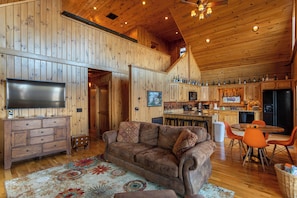 Cabin, Multiple Beds, Hot Tub, Mountain View (Faraway Skies) | Living area - Faraway Skies (Zionville)