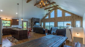 House, Multiple Beds, Hot Tub, Mountain View (4330 Elevation) | Living area | Fireplace - 4330 Elevation (Blowing Rock)