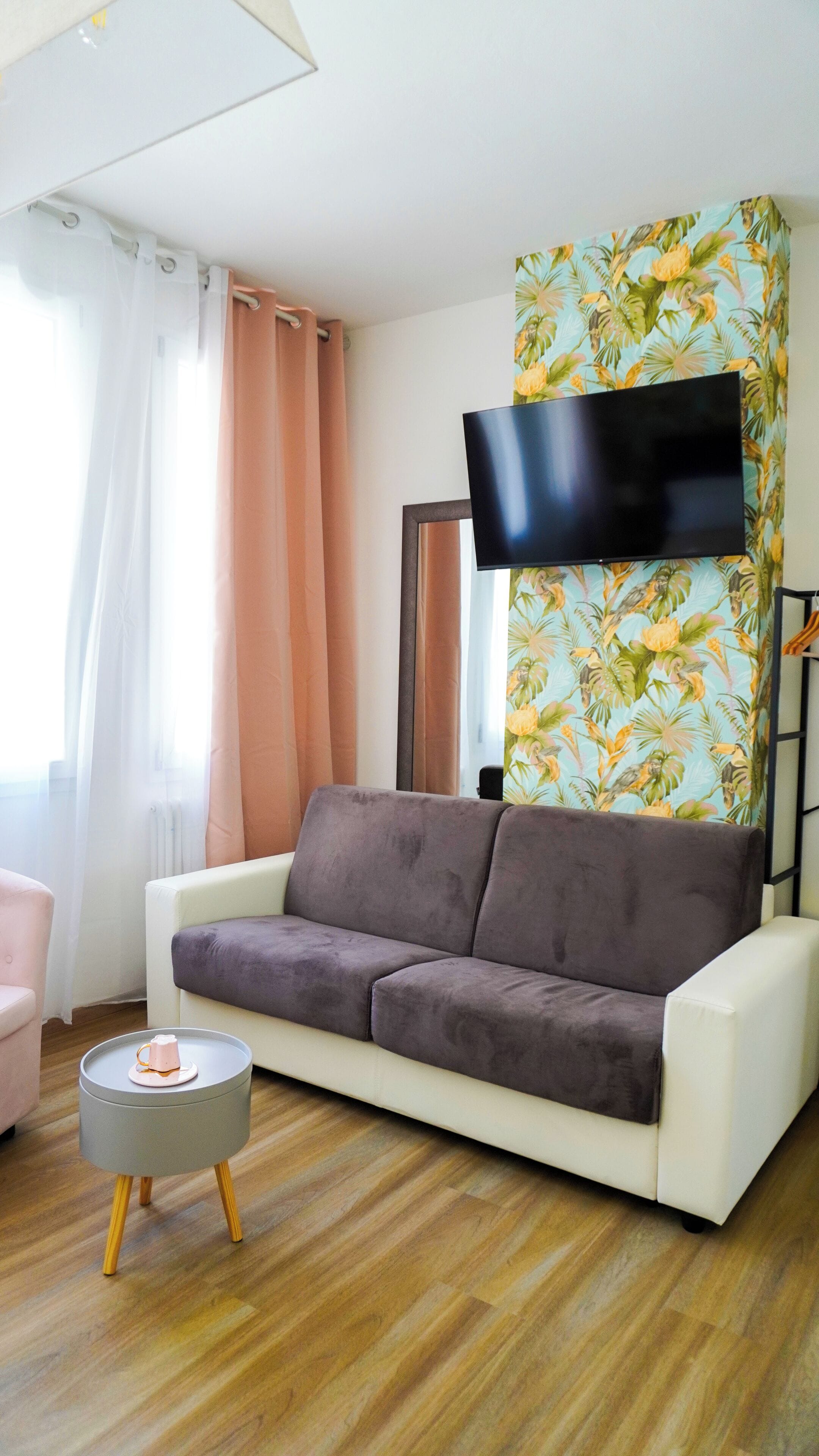 Exclusive-Vierbettzimmer, Stadtblick | Daunenbettdecken, Pillowtop-Betten, individuell dekoriert