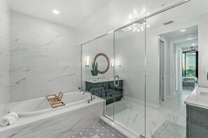Hair dryer, towels - Sunset Shores | NEW Beachfront Condo w/ Luxe Master, PVT Balcony & Upscale Decor (Melbourne Beach)