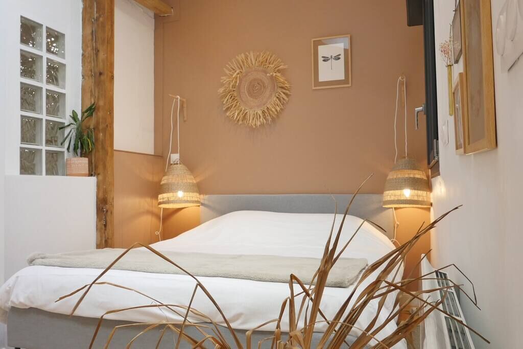 1 chambre, bureau, Wi-Fi, draps fournis