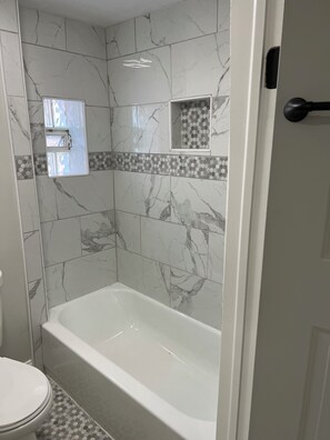 Towels, soap, toilet paper