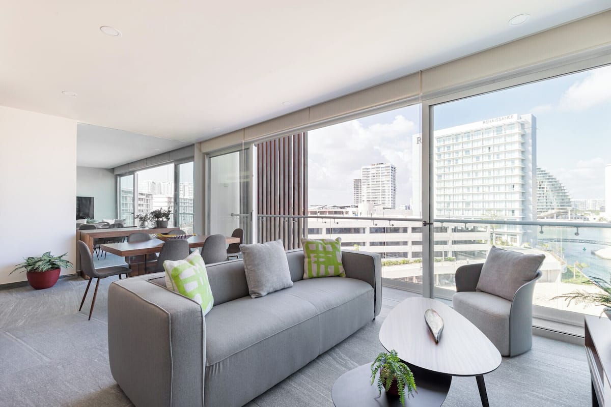 Superior Apartment, Balcony, Lagoon View | Living area | TV