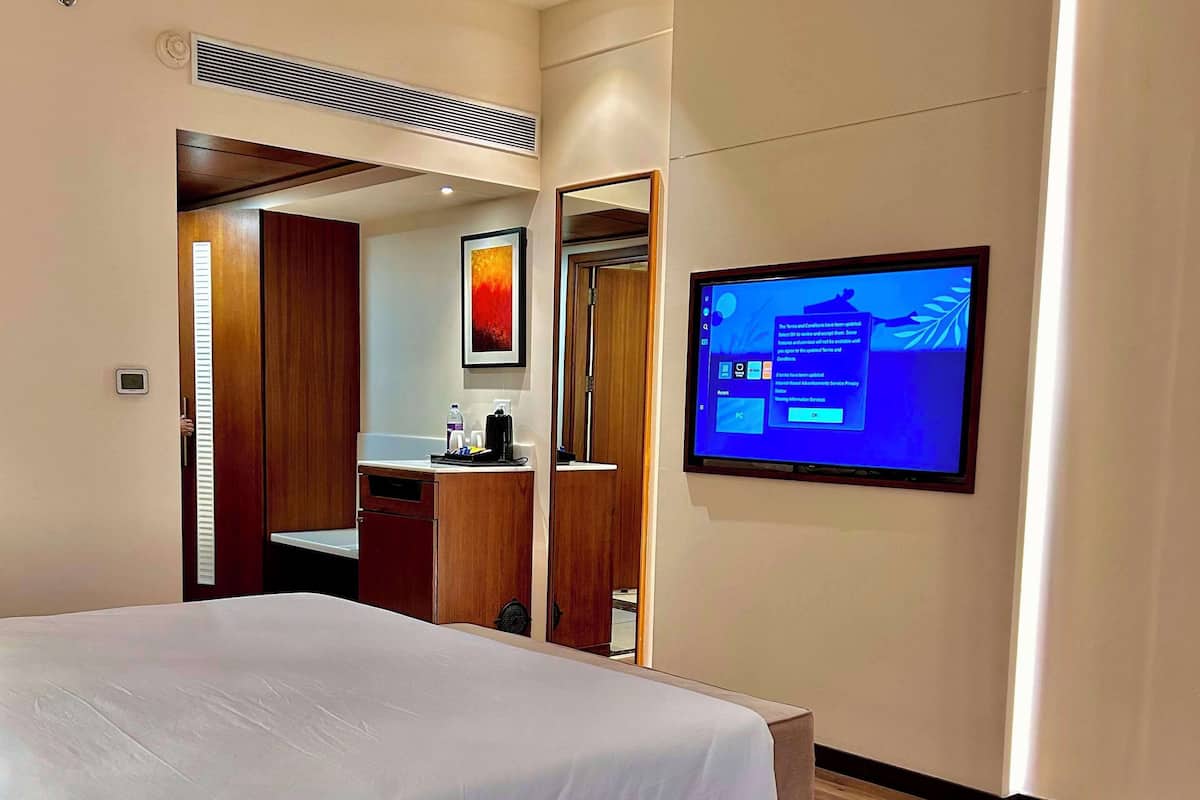 Phòng Deluxe, 1 giường cỡ king, không hút thuốc | Két bảo mật tại phòng, phòng cách âm, bàn ủi/dụng cụ ủi quần áo