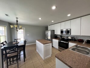 Microwave, oven, stovetop, dishwasher