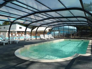 Indoor pool, a heated pool