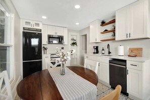 Fridge, microwave, oven, stovetop - Apothecary - Upper Unit Downtown 2BR (St. Augustine)