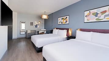 Studio Suite, 2 Queen Beds | In-room safe, blackout drapes, free WiFi, bed sheets
