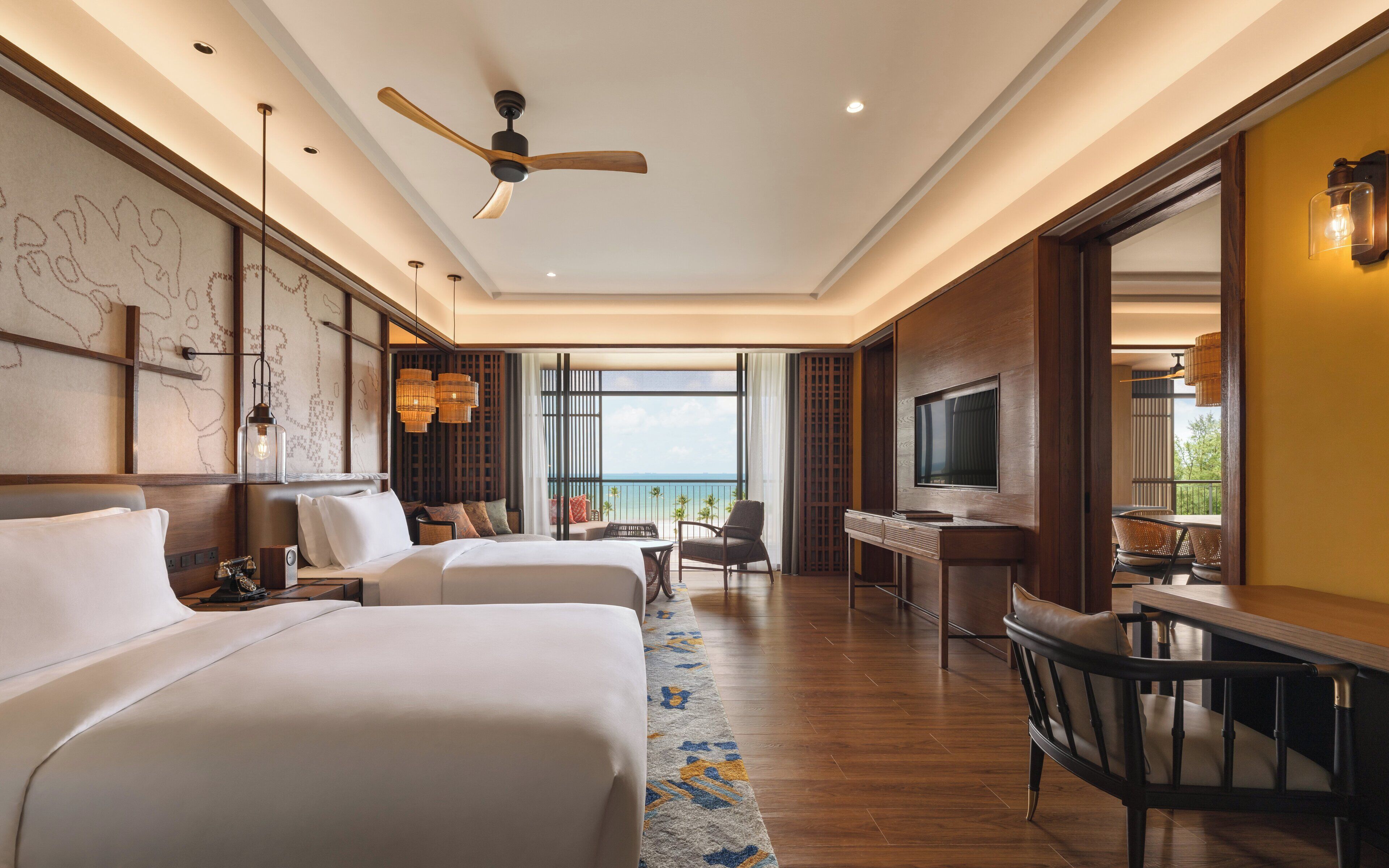 Premium bedding, pillowtop beds, minibar, in-room safe