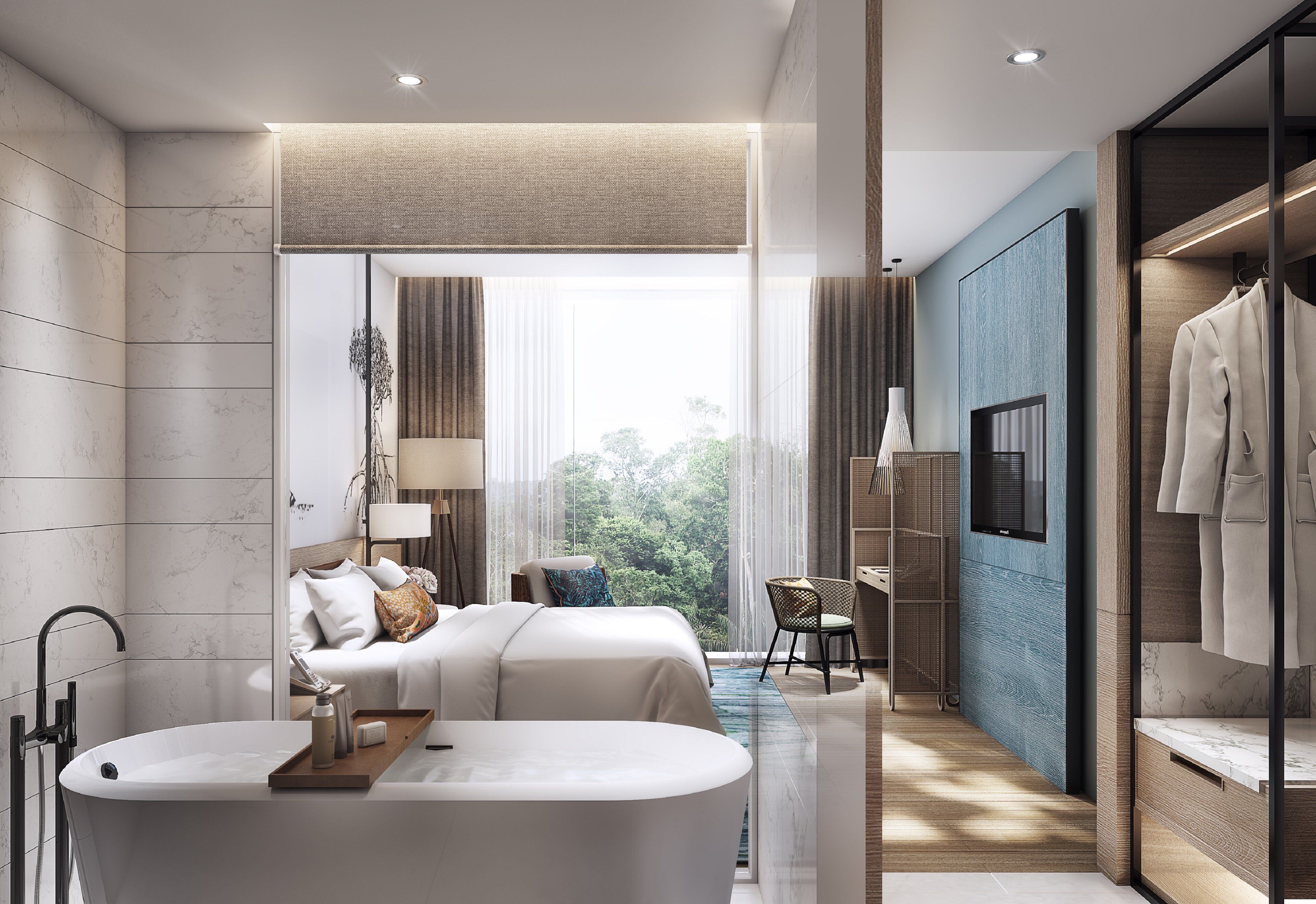 Premium bedding, pillow-top beds, minibar, desk