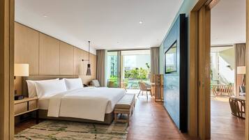 Premium bedding, pillow-top beds, minibar, desk