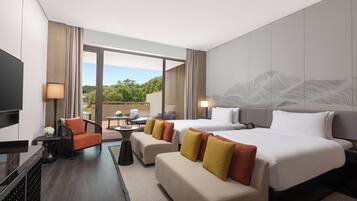 Down comforters, free minibar, in-room safe, individually decorated