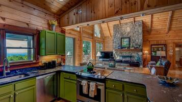 Cabin, Multiple Beds, Hot Tub, Mountain View ( 1 Sublime View) | Private kitchen | Coffee/tea maker