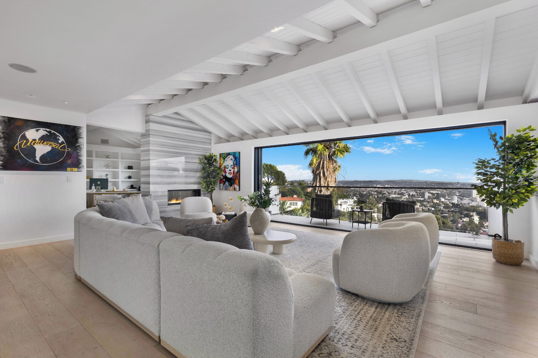 Luxury House, Multiple Beds, Pool Access, City View (Maravilla) | Living area | 50-inch flat-screen TV with digital channels, TV, fireplace