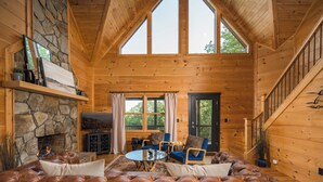 House, Multiple Beds, Hot Tub, Mountain View (Merrywether Lodge) | Living area | Fireplace - Merrywether Lodge (Boone)