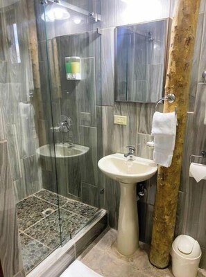 Serviettes fournies, savon, papier toilette