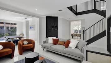 Luxury House, Private Pool | Living area | 50-inch Smart TV with digital channels, Netflix, Hulu