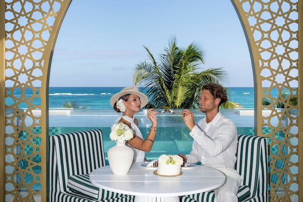 Outdoor wedding area