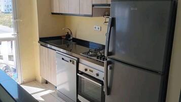 Réfrigérateur, four, lave-vaisselle, bouilloire électrique