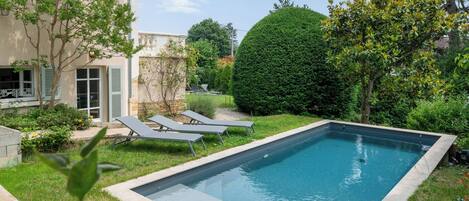 A heated pool