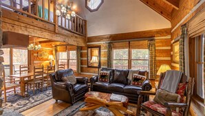 Cabin, Multiple Beds, Hot Tub, Mountain View (Hummingbird Hollow ) | Living area - Hummingbird Hollow (Banner Elk)