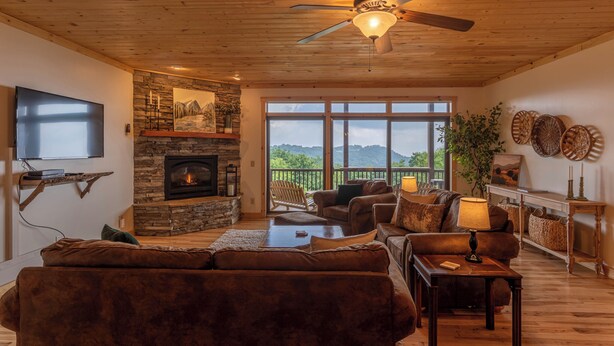Condo, Multiple Beds, Hot Tub, Mountain View (Sugar Haven) | Living area | Fireplace - Sugar Haven (Banner Elk)