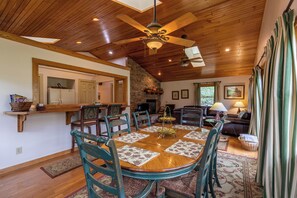 House, Multiple Beds, Hot Tub, Mountain View (Riverside Cabin) | In-room dining - Riverside Cabin (Sugar Grove)