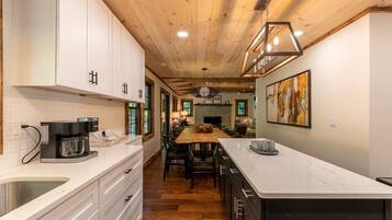 House, Multiple Beds, Hot Tub, Mountain View (Moosey Creek Lodge) | Private kitchen | Coffee/tea maker