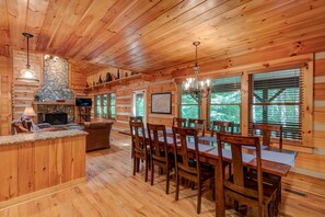 Cabin, Multiple Beds, Hot Tub, Mountain View (Little Creek Lodge) | Dining - Little Creek Lodge (Vilas)