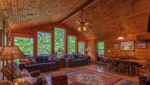 Cabin, Multiple Beds, Hot Tub, Mountain View (Bucky's Hideaway) | Living area - Bucky's Hideaway (Todd)