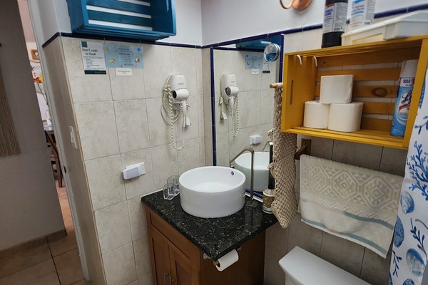 Hair Dryer/ Shampoo/ Conditioner/Body wash/ Toilet Paper.