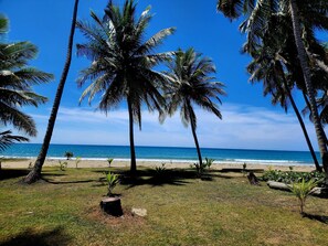 Sun-loungers, beach towels