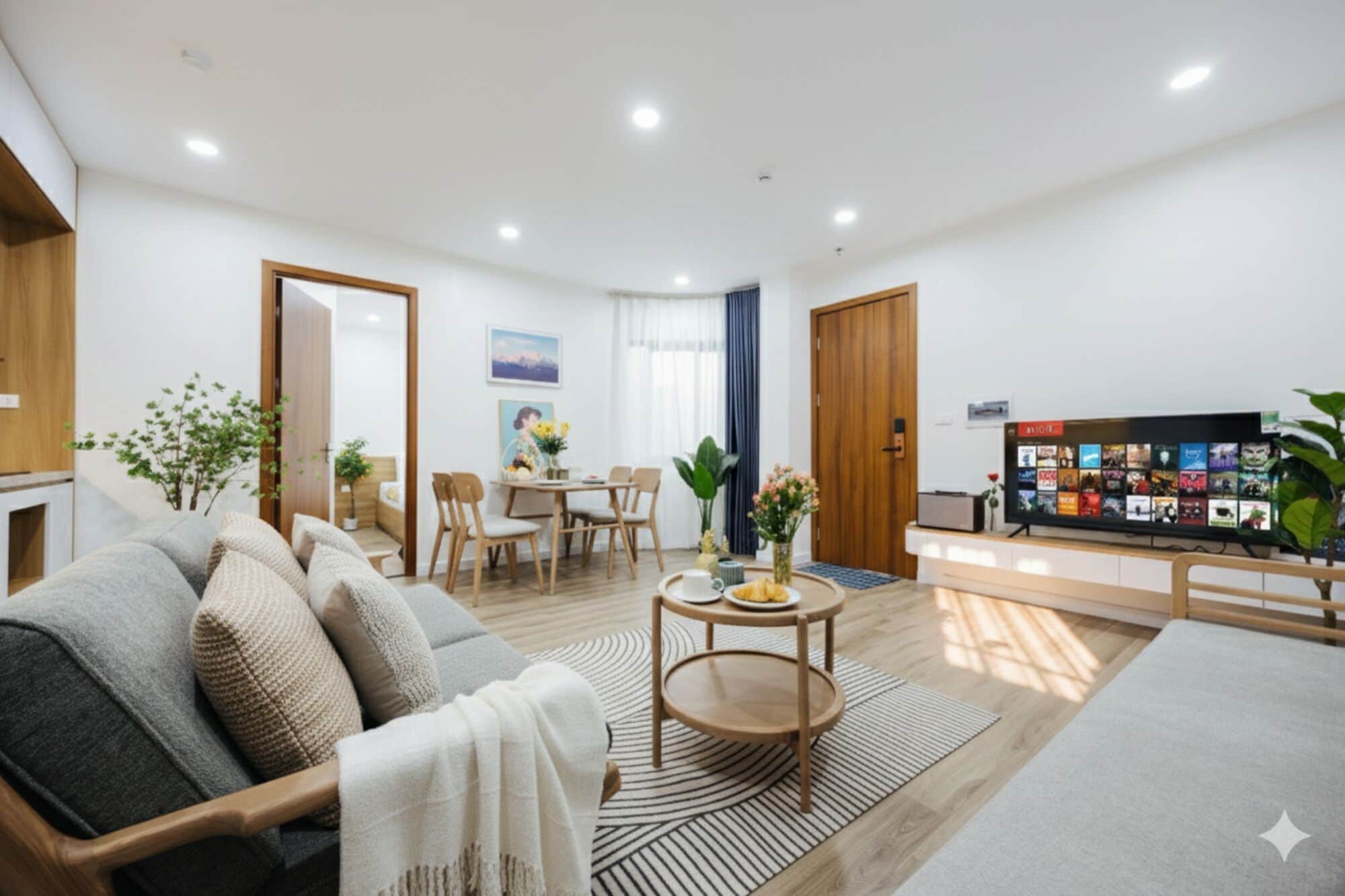 52-inch flat-screen TV with cable channels