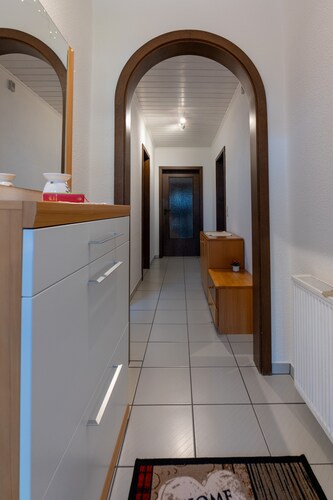 Ferienwohnung 'Juttis Bude' mit Privatterrasse, Gemeinschaftsgarten und WLAN